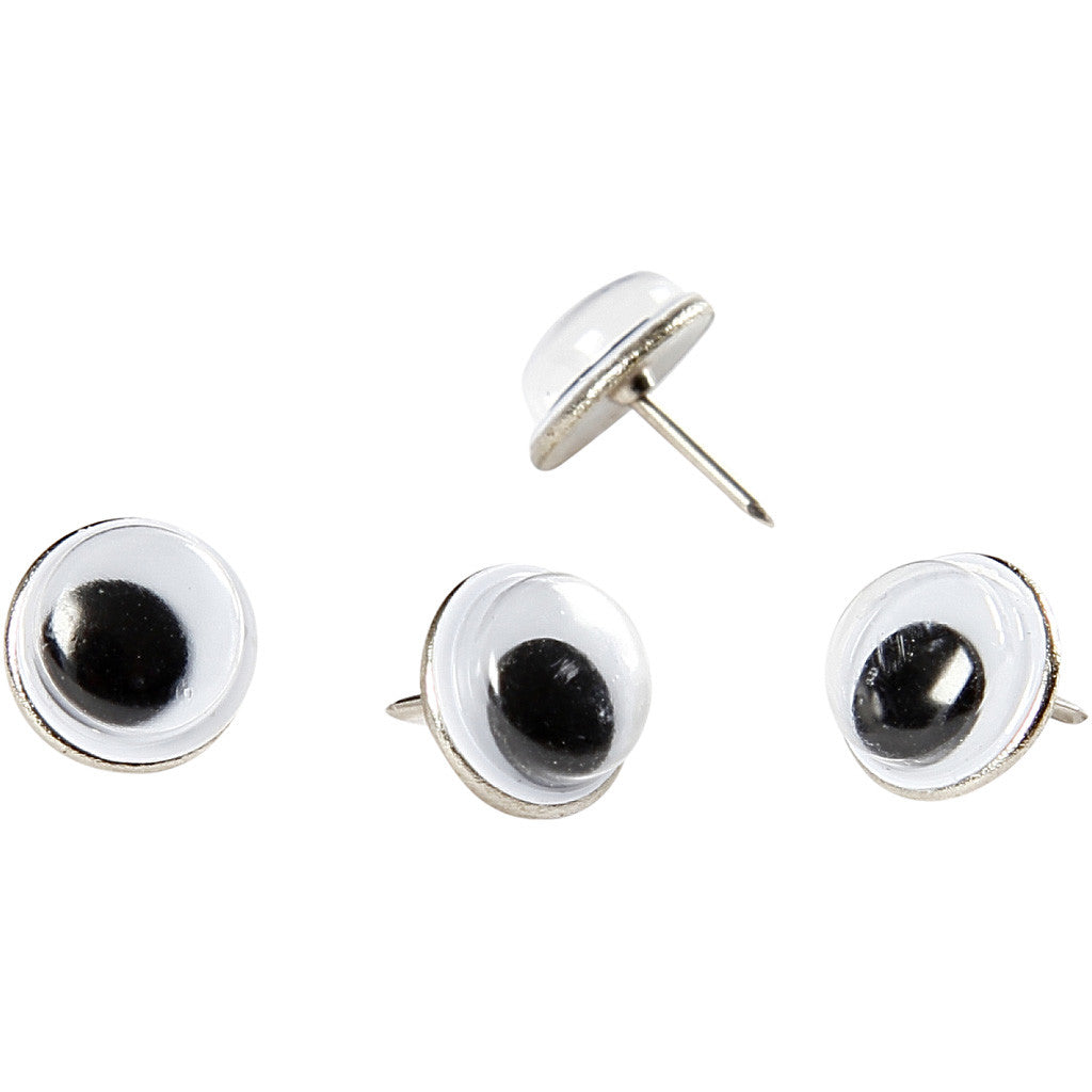 Wiggly Eyes, dia. 10 mm, 25 pc/ 1 pack [HOB-50103]