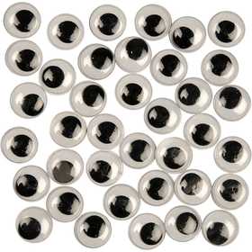 Wiggly Eyes, not sticky, dia. 12 mm, 1000 pc/ 1 pack [HOB-501121]