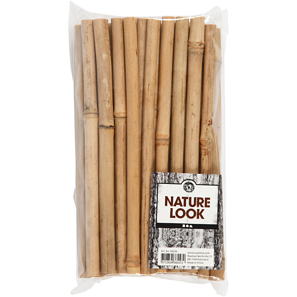 Bamboo stick, L: 20 cm, thickness 8-15 mm, 30 pc/ 1 pack [HOB-50234]