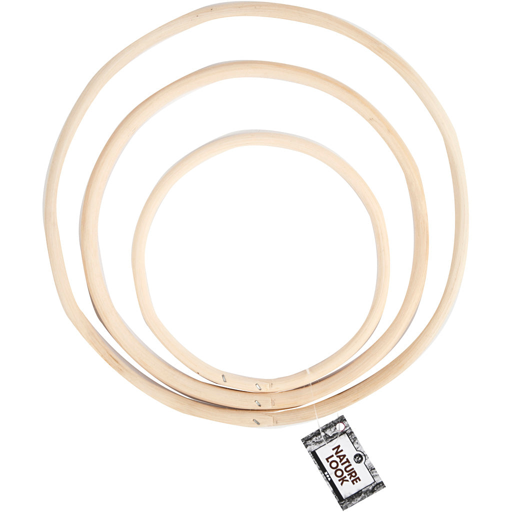 Bamboo ring, dia. 15,3+20,3+25,5 cm, 3 pc/ 1 set [HOB-50238]