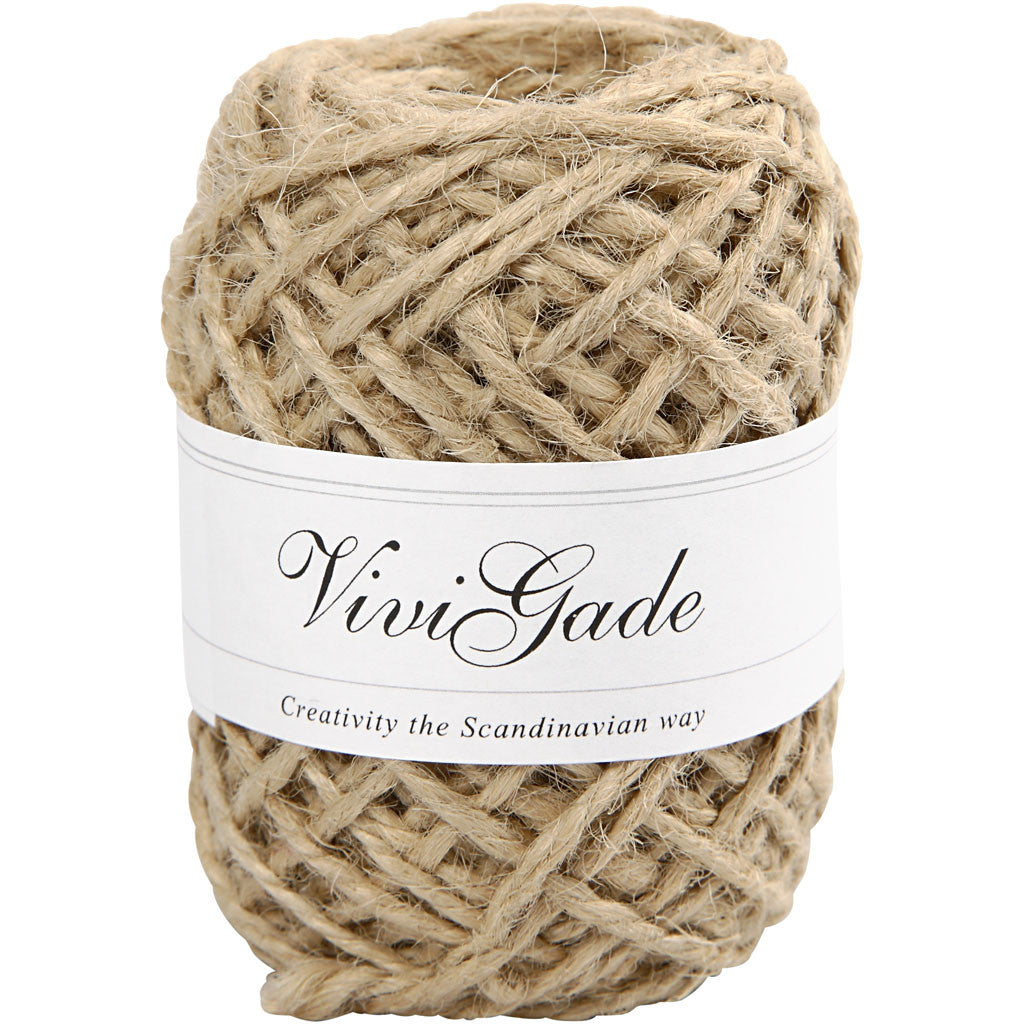 Natural Hemp, thickness 1-2 mm, natural, 30 m/ 1 roll [HOB-503244]