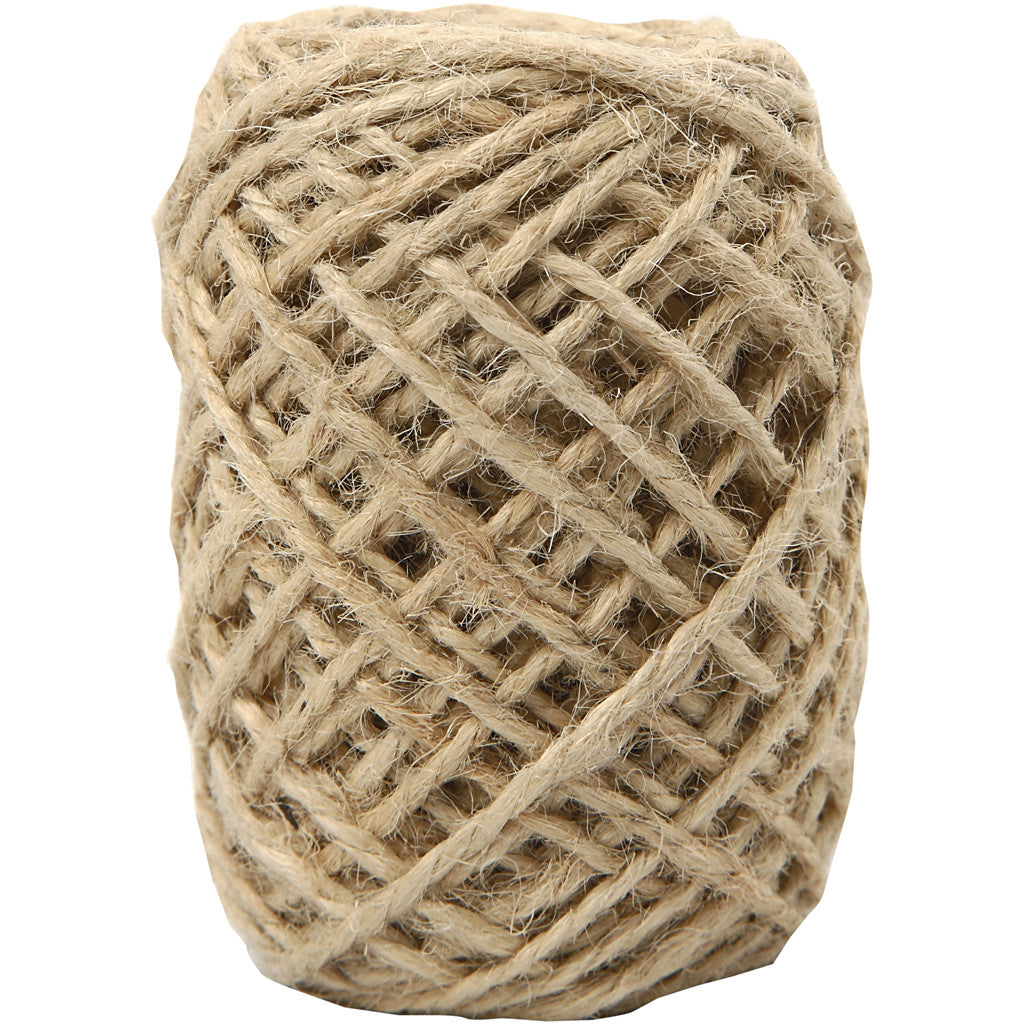 Natural Hemp, thickness 1-2 mm, natural, 30 m/ 1 roll [HOB-503244]