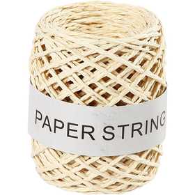 Paper String, thickness 1 mm, natural, 50 m/ 1 roll [HOB-50328]
