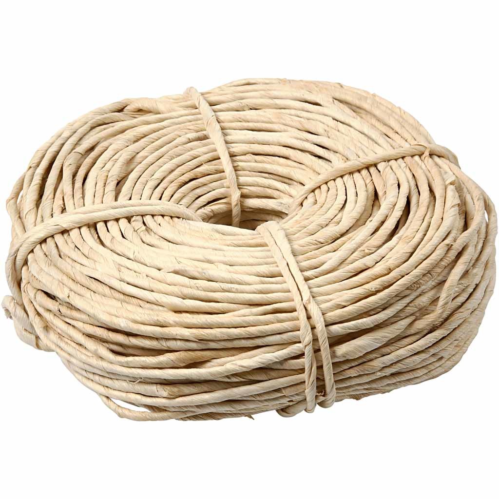 Maize string, W: 3,5-4 mm, ca. 90 m, natural, 500 g/ 1 bundle [HOB-50390]