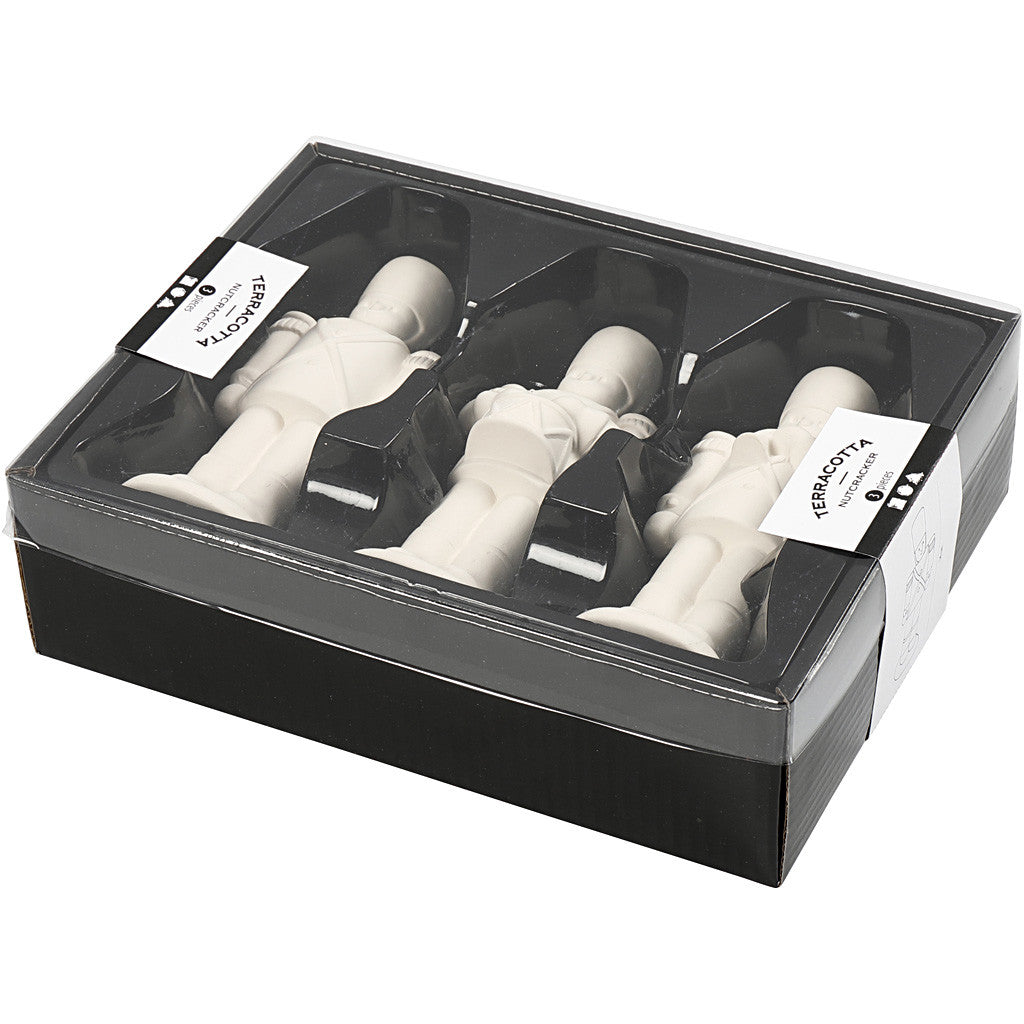 Nutcracker, H: 14 cm, white, 3 pc/ 1 pack [HOB-50576]