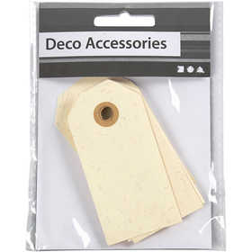 Manila Tags, size 4x8 cm, 250 g, cream, 20 pc/ 1 pack [HOB-510040]