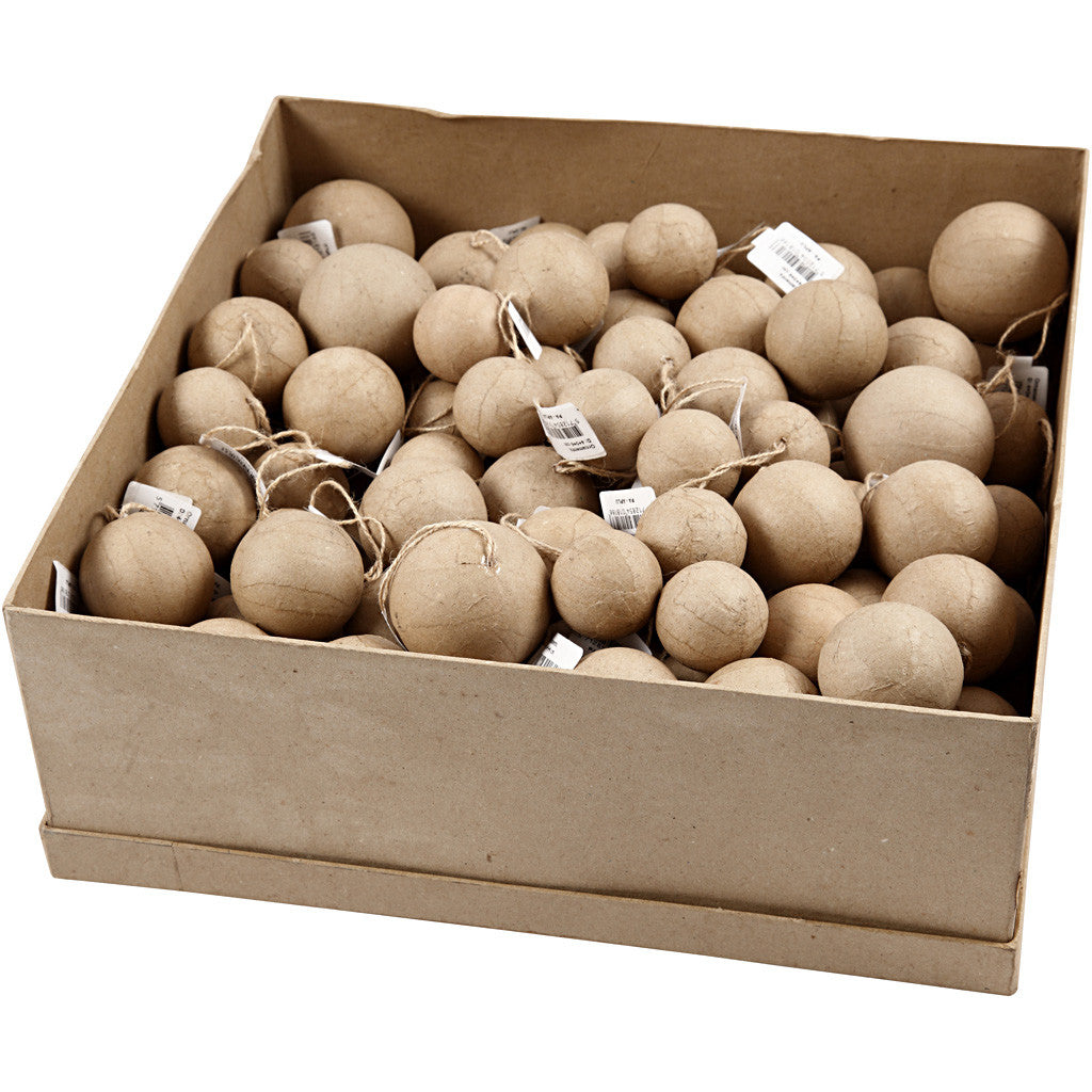 Christmas Ornaments, dia. 4+5+6 cm, 3x35 pc/ 1 pack [HOB-51031]