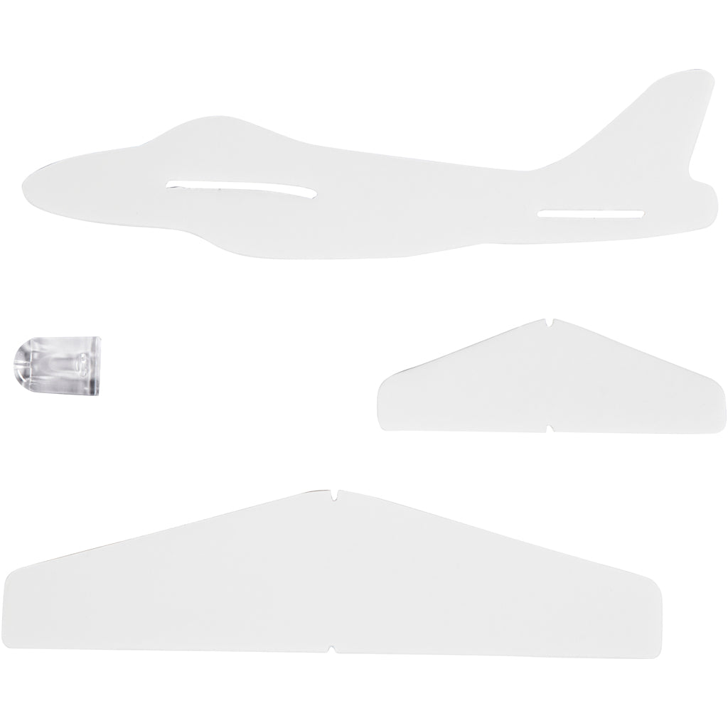 Airplanes, L: 19 cm, W: 17,5 cm, white, 2 pc/ 1 pack [HOB-51232]