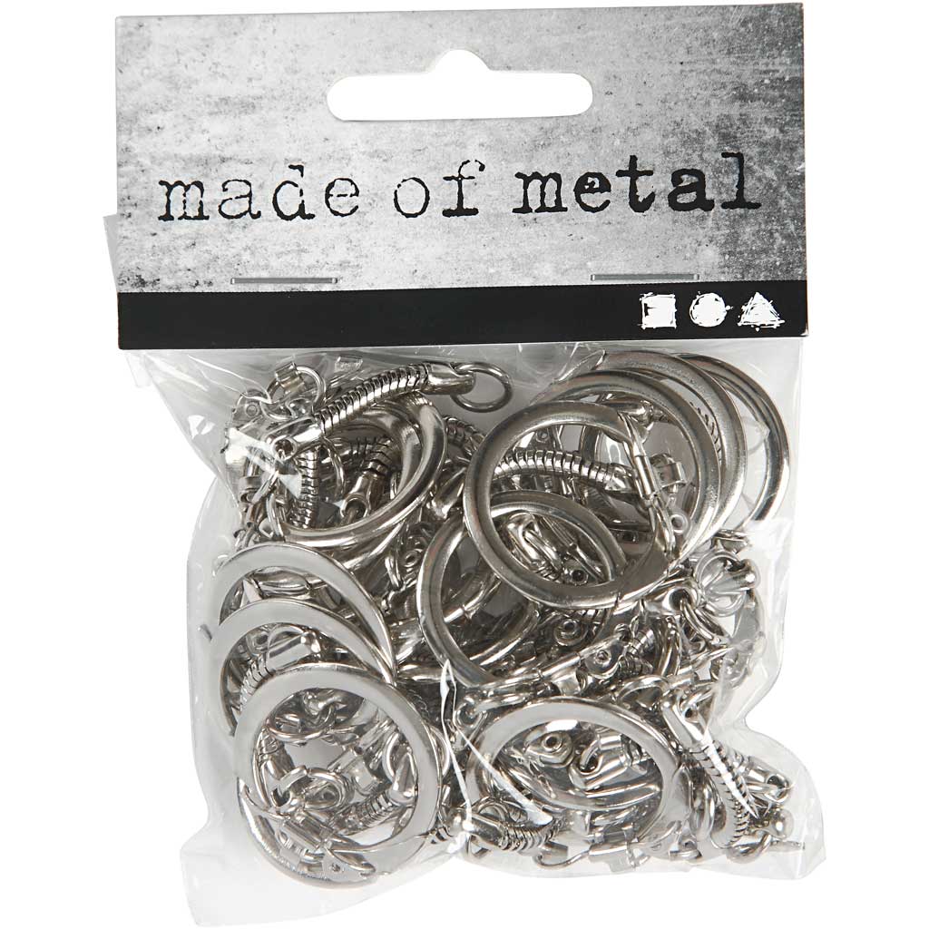 Keyring with chain, L: 6 cm, dia. 2,3 cm, 25 pc/ 1 pack [HOB-51282]