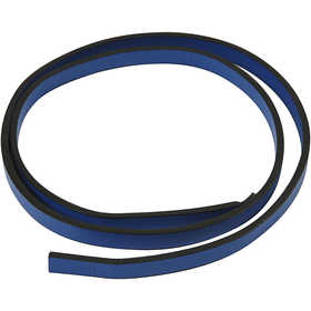 Faux Leather Belt, W: 10 mm, thickness 3 mm, blue, 1 m/ 1 pack [HOB-51487]