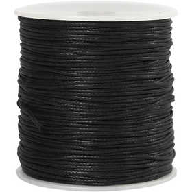 Cotton Cord, thickness 1 mm, black, 100 m/ 1 pack [HOB-51514]