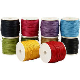 Cotton Cord, thickness 1 mm, bold colours, 10x50 m/ 1 pack [HOB-51544]