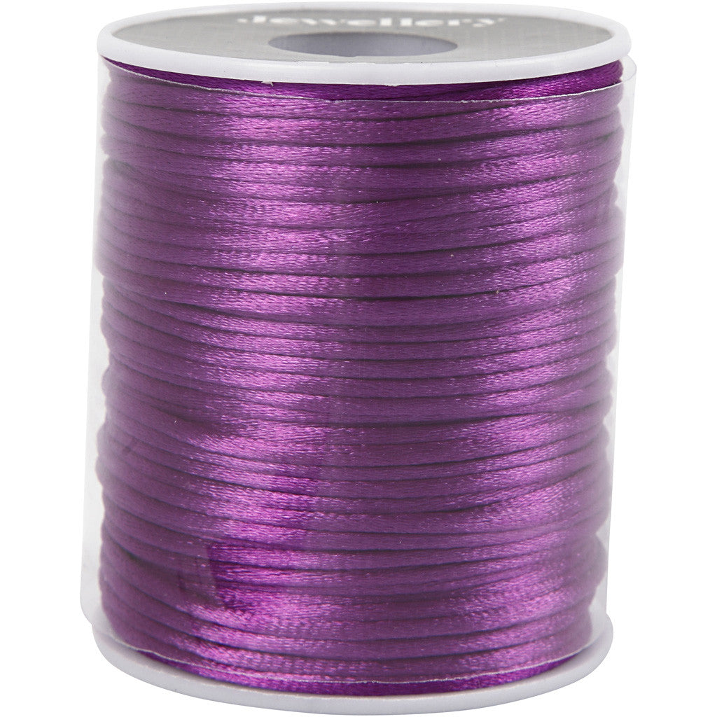 Satin Cord, thickness 2 mm, purple, 50 m/ 1 roll [HOB-515515]