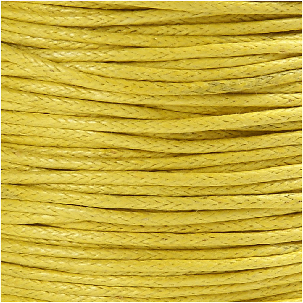 Cotton Cord, thickness 1 mm, yellow, 40 m/ 1 roll [HOB-51569]