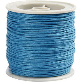 Cotton Cord, thickness 1 mm, turquoise, 40 m/ 1 roll [HOB-51572]