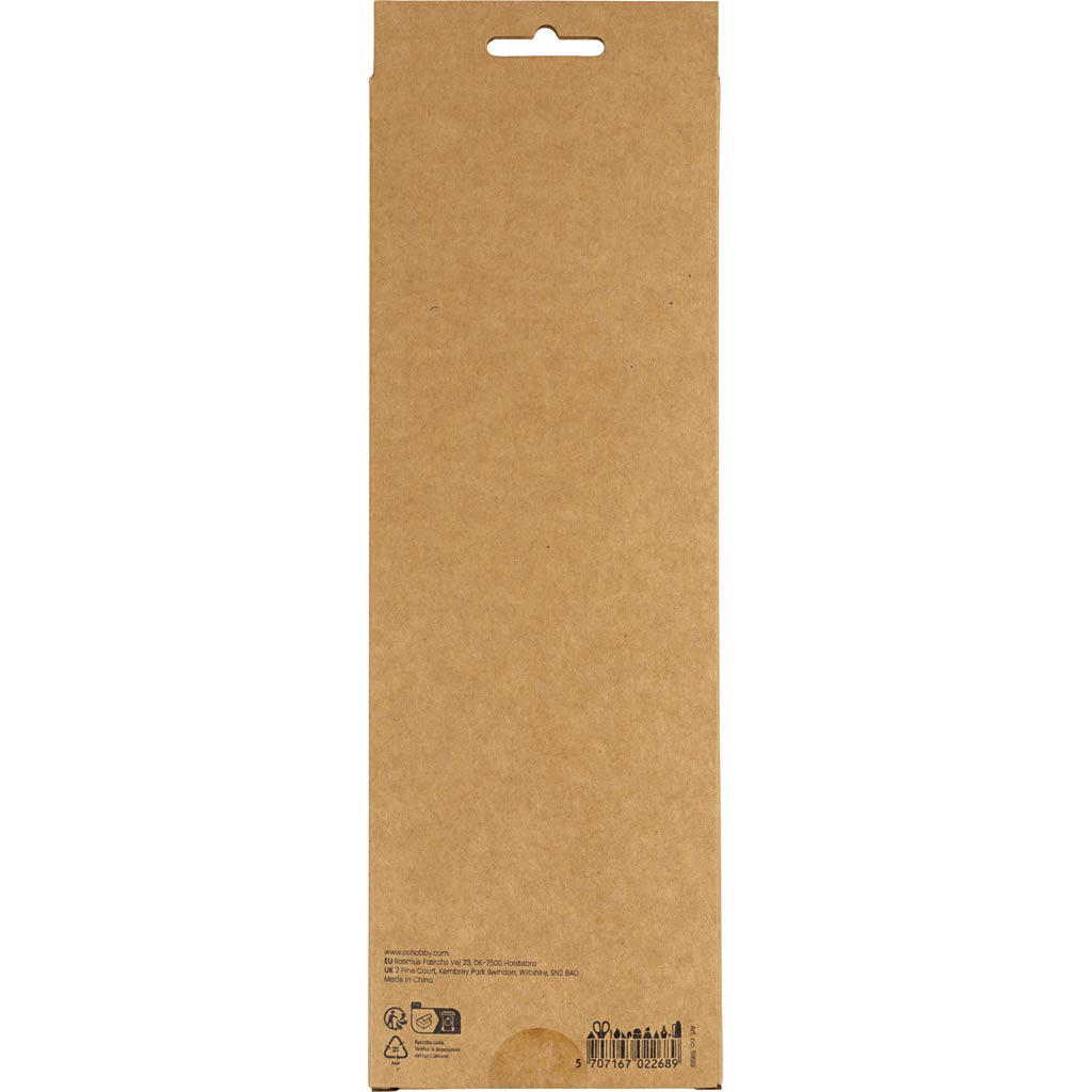 Pipe Cleaners, white, L: 30 cm, thickness 6 mm, 50 pc/ 1 pack [HOB51619]