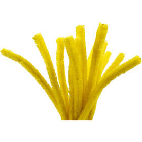 Chenille, L: 30 cm, thickness 15 mm, yellow, 15 pc/ 1 pack [HOB-51626]