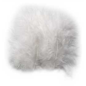 Down, size 5-12 cm, white, 15 pc/ 1 pack [HOB-51690]