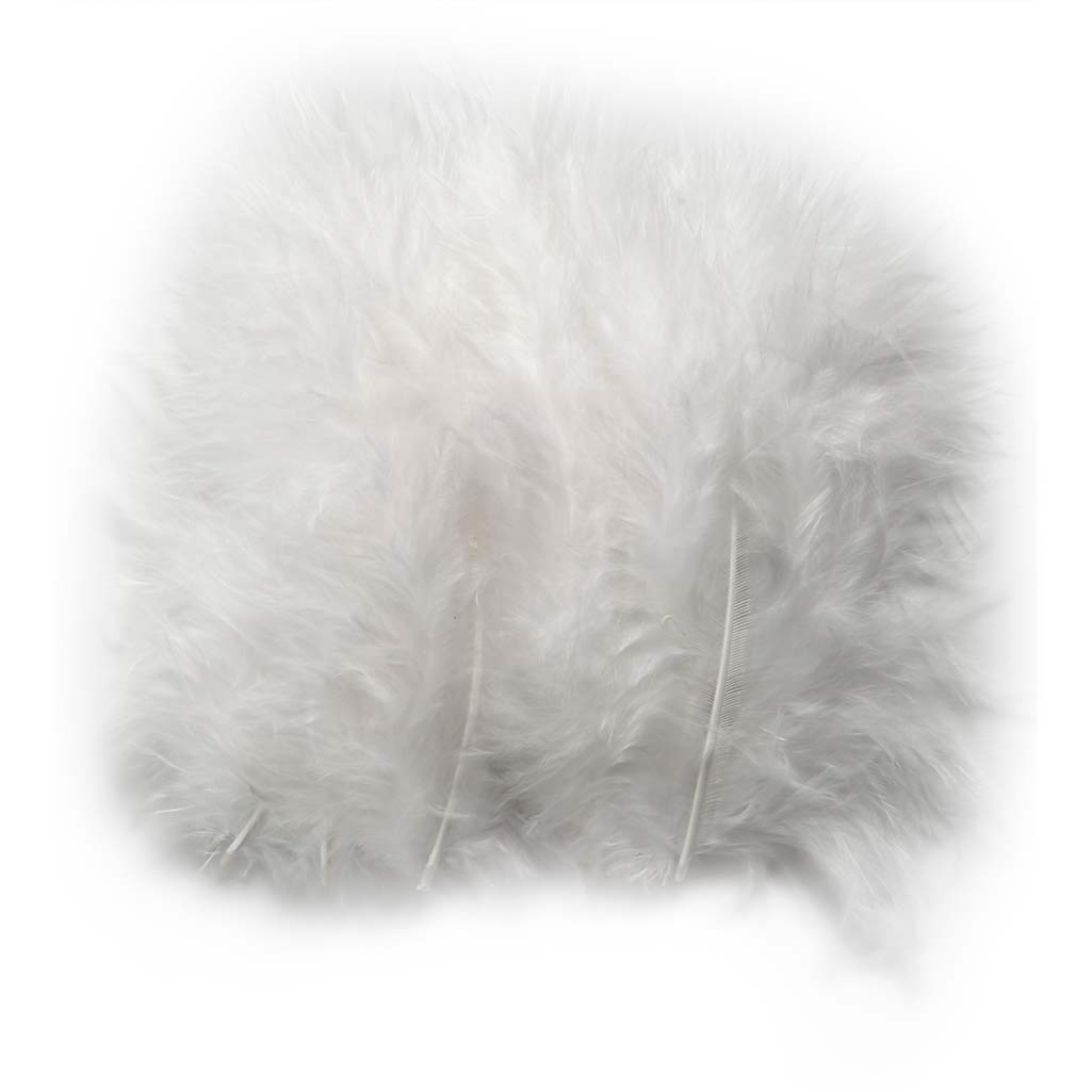 Down, size 5-12 cm, white, 15 pc