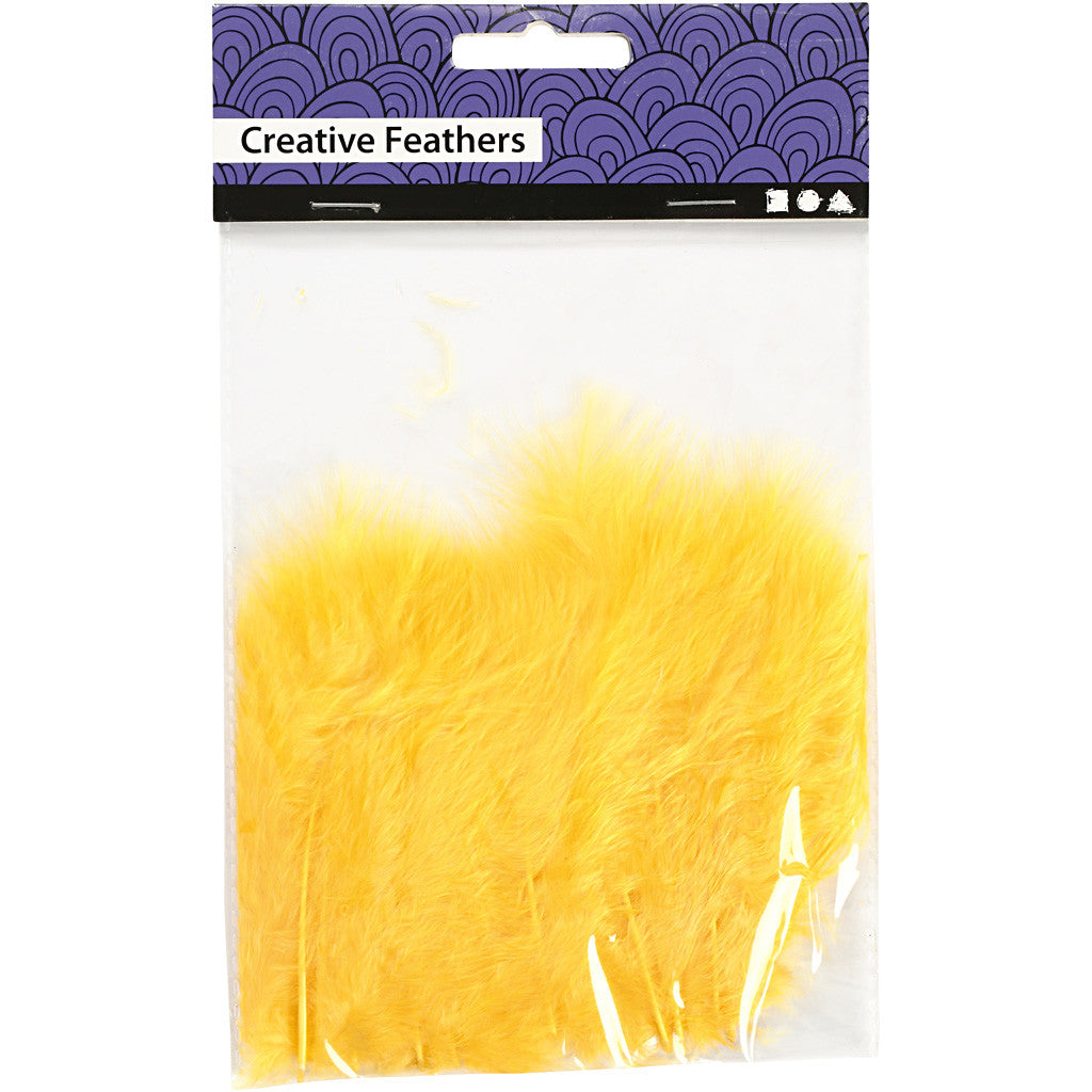 Down, size 5-12 cm, yellow, 15 pc/ 1 pack [HOB-51693]