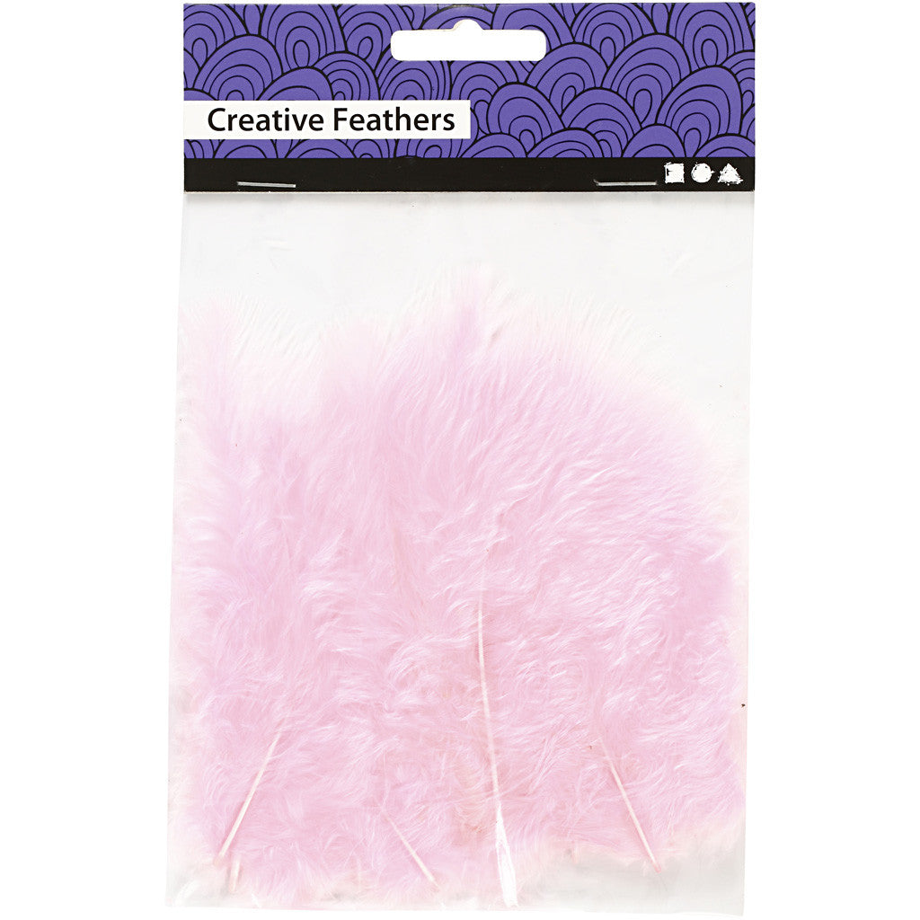 Down, size 5-12 cm, light red, 15 pc/ 1 pack [HOB-51695]