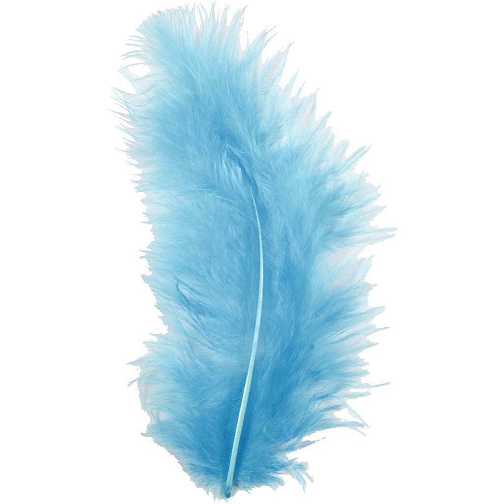 Down, size 5-12 cm, turquoise, 15 pc/ 1 pack [HOB-51698]