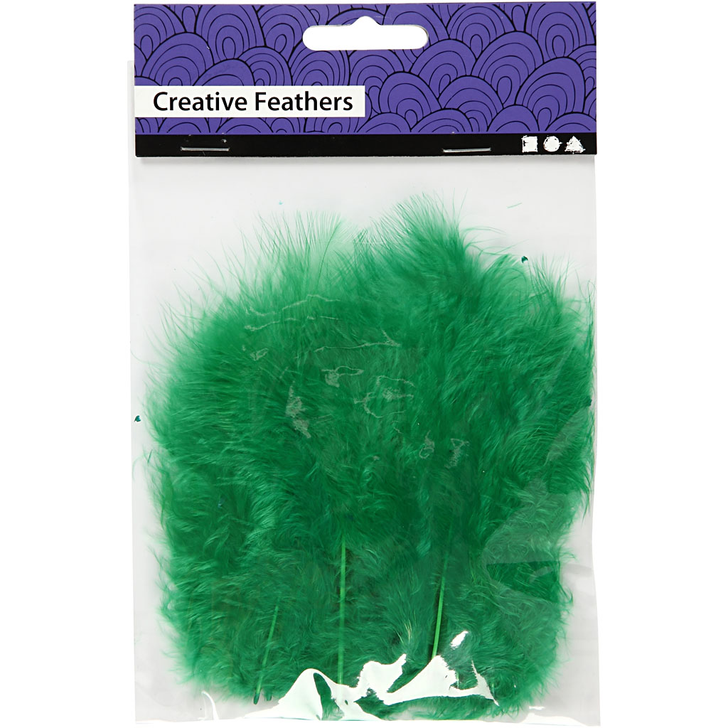 Down, size 5-12 cm, green, 15 pc/ 1 pack [HOB-51701]