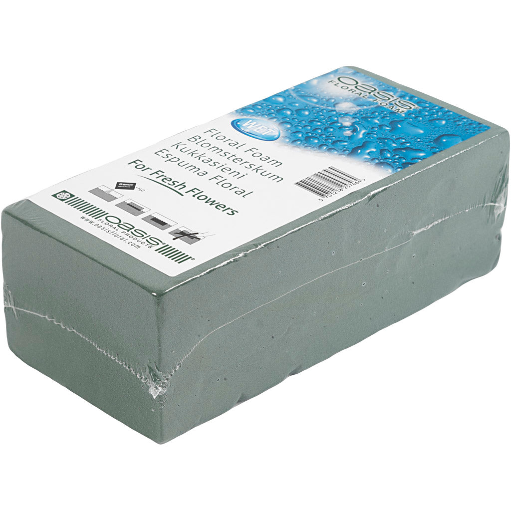 Oasis Floral Foam, size 23x11x8 cm, green, 1 pc [HOB-517640]