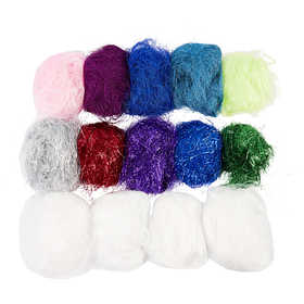 Plastic Fibres, assorted colours, 500 g/ 1 pack [HOB-51797]