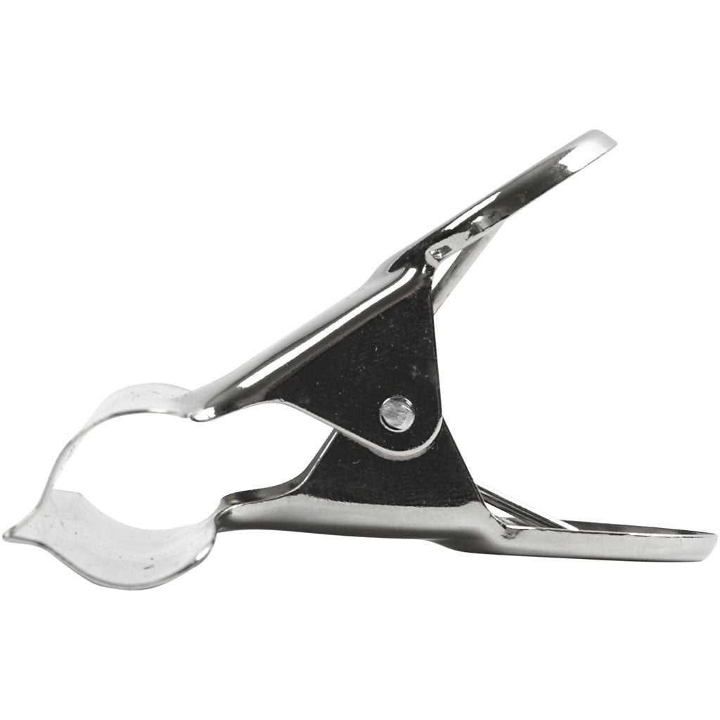 Metal Bulldog Clip, W: 7,5 cm, silver, 6 pc/ 1 pack [HOB-51799]