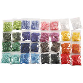 Mini Mosaic, size 5x5+10x10 mm, thickness 2 mm, 32x25 g/ 1 pack [HOB-51921]