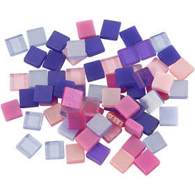 Mini Mosaic, size 5x5 mm, thickness 2 mm, lilac/dark lilac, 25 g/ 1 pack [HOB-51928]