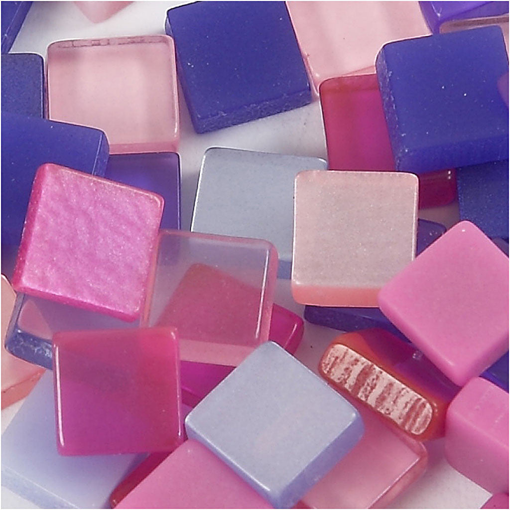 Mini Mosaic, size 5x5 mm, thickness 2 mm, lilac/dark lilac, 25 g/ 1 pack [HOB-51928]