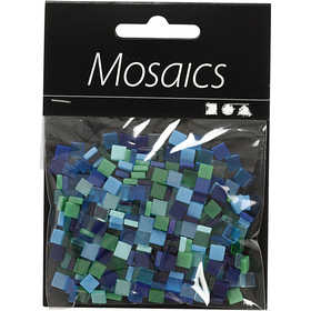 Mini Mosaic, size 5x5 mm, thickness 2 mm, blue/green harmony, 25 g/ 1 pack [HOB-51929]