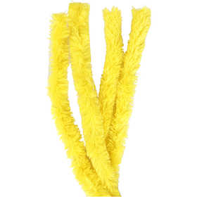 Chenille, L: 40 cm, thickness 30 mm, yellow, 4 pc/ 1 pack [HOB-51936]