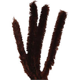 Chenille, L: 40 cm, thickness 30 mm, brown, 4 pc/ 1 pack [HOB-51940]
