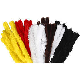 Chenille, L: 40 cm, thickness 30 mm, assorted colours, 48 pc/ 1 pack [HOB-51941]