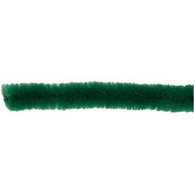 Chenille, L: 30 cm, thickness 6 mm, dark green, 50 pc/ 1 pack [HOB-52092]