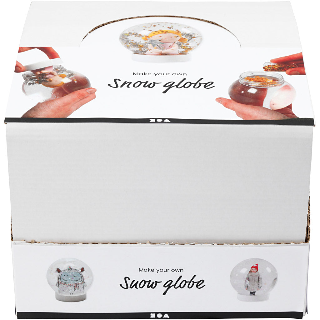 Snow Globe, H: 8,5 cm, dia. 8 cm, hole size 4,7 cm, 18 pc/ 1 pack [HOB-52138]