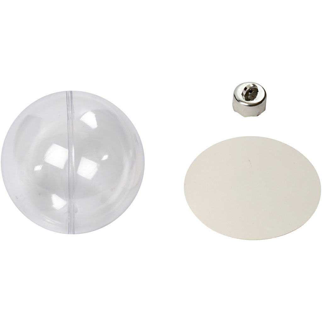 Baubles to Decorate, dia. 8 cm, transparent, 5 pc/ 1 pack [HOB-52141]