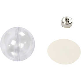 Baubles to Decorate, dia. 6 cm, transparent, 8 pc/ 1 pack [HOB-52142]