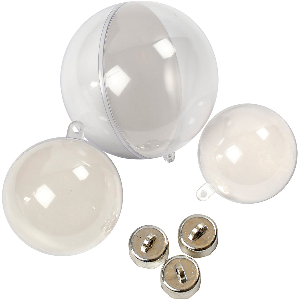 Baubles to Decorate, dia. 5+6+8 cm, 60 pc/ 1 pack [HOB-52144]