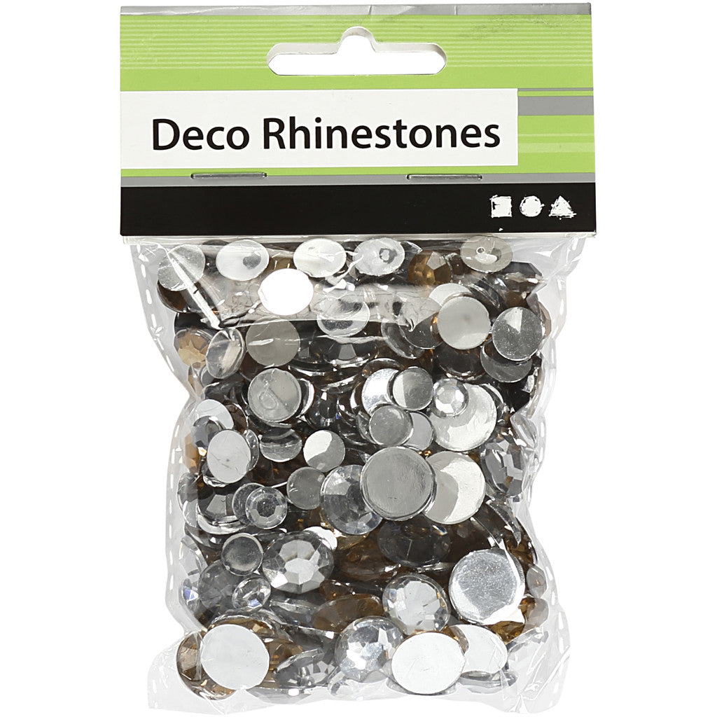 Rhinestones, round, size 6+9+12 mm, golden oil, 360 pc/ 1 pack [HOB-52245]