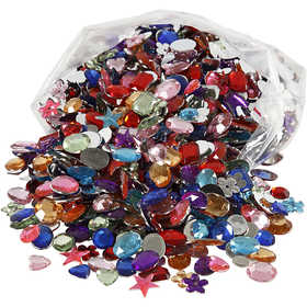 Rhinestones, size 5-15 mm, 1600 pc/ 1 pack [HOB-52288]