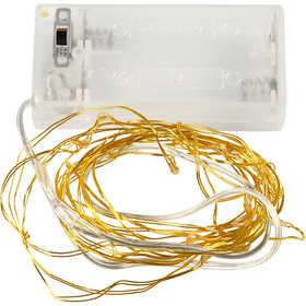 LED String of Lights, L: 3,15 M, gold, 1 pc [HOB-52352]
