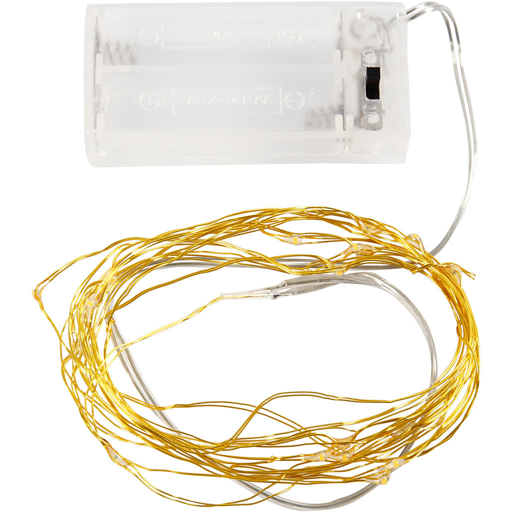 LED String of Lights, L: 3,15 M, gold, 1 pc [HOB-52352]