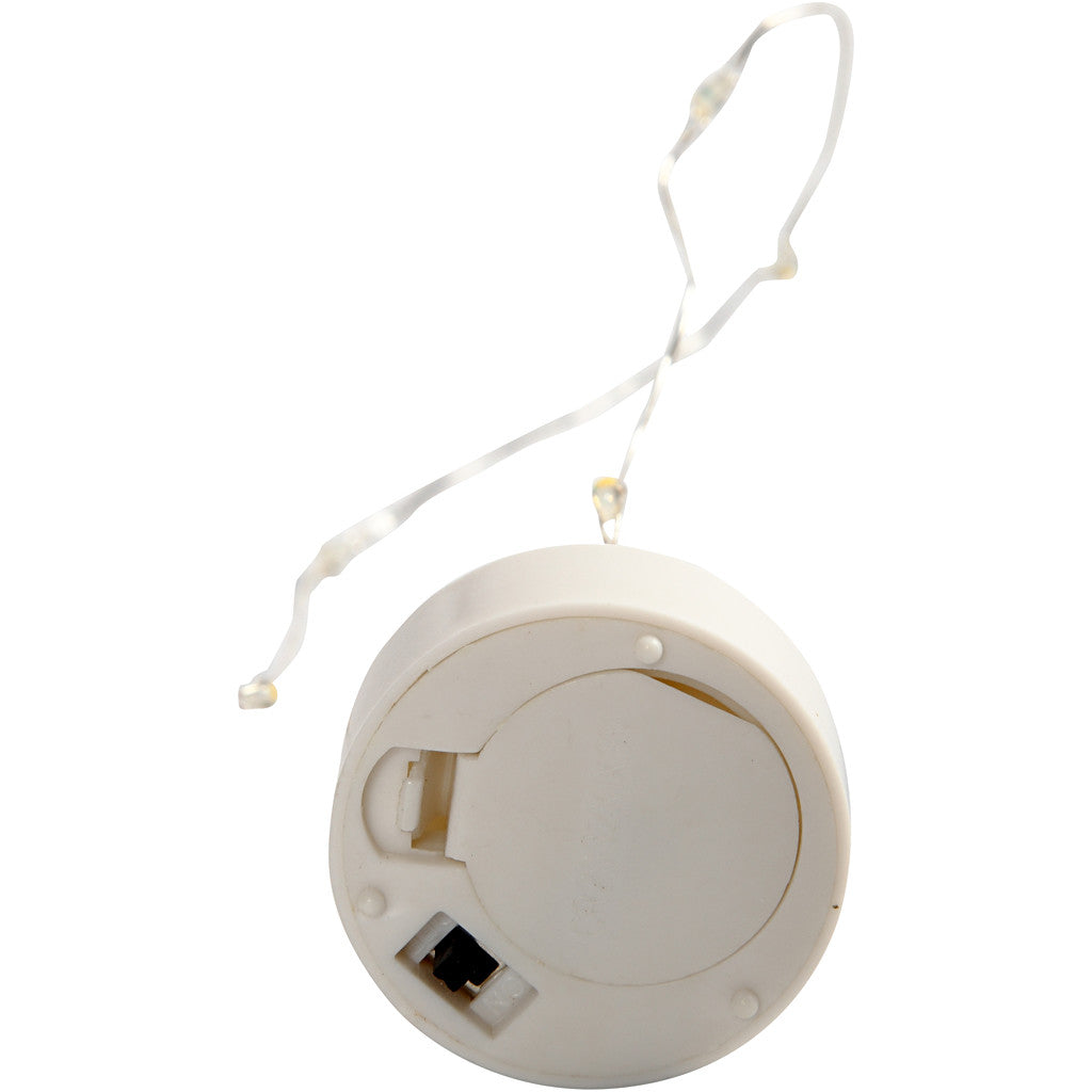 LED String of Lights, L: 27 cm, silver, 1 pc [HOB-52355]