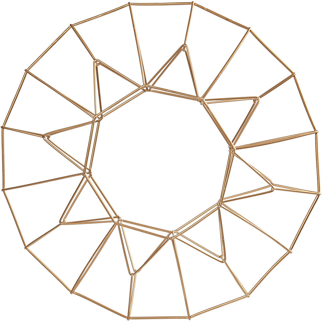 Hanging ornament, ring, dia. 28 cm, brass, 1 pc [HOB-52361]