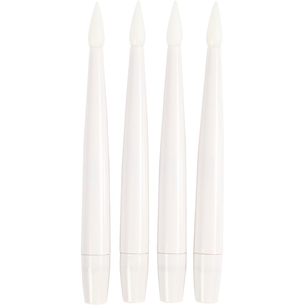 LED Christmas Tree Candle, H: 15,5 cm, dia. 14 mm, 4 pc/ 1 pack [HOB-52363]