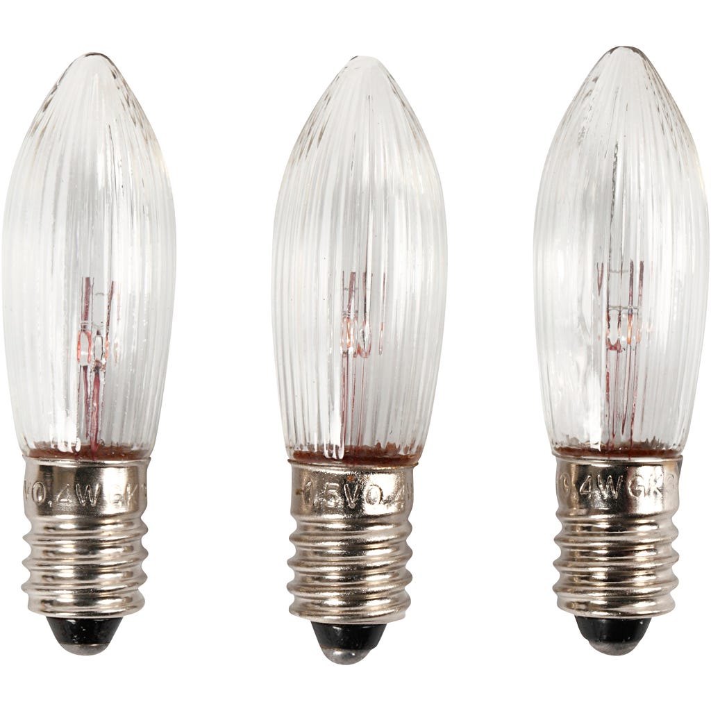 LED bulbs, H: 45 mm, dia. 15 mm, 3 pc/ 1 pack [HOB-52371]